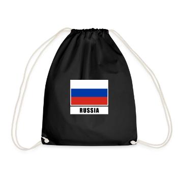 Russie drapeau russe drapeau - Sac de sport léger - noir - Devant