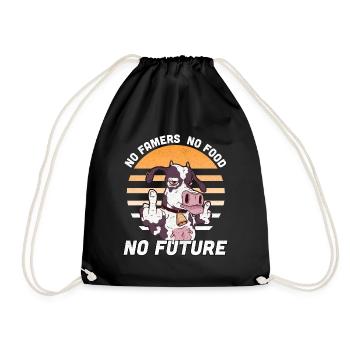 No Farmer No Food No Future Farmer - Drawstring Bag - black - Front