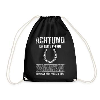 Pferdesprüche - Turnbeutel - Schwarz - Vorne