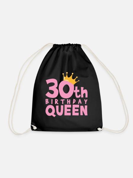30. Geburtstag - Turnbeutel - Schwarz