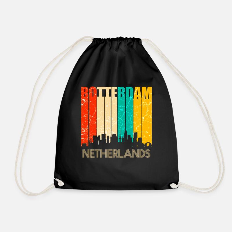 Rotterdam - Turnbeutel - Schwarz