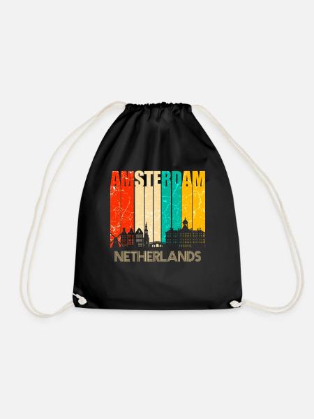 Amsterdam - Drawstring Bag - black