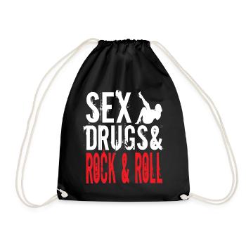 Rock and roll - Drawstring Bag - black - Front
