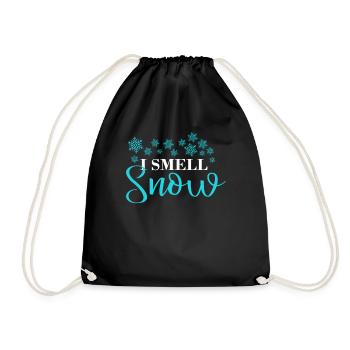 I Smell Snow No. 3 - Drawstring Bag - black - Front