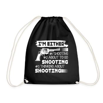 Shooting Lover - Drawstring Bag - black - Front