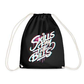 Lettrage Glitch - Sac de sport léger - noir - Devant