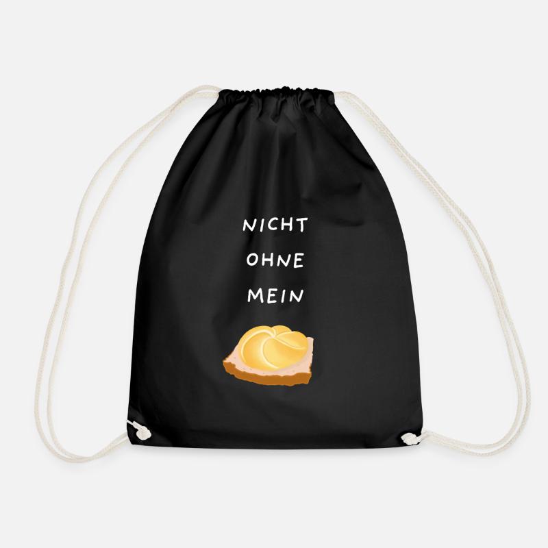 Leberkäse Design - Fleischkäse lustig - Turnbeutel - Schwarz