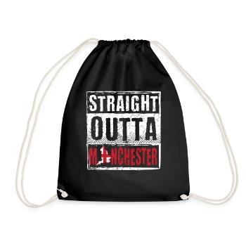 Straight Outta Manchester - Turnbeutel - Schwarz - Vorne