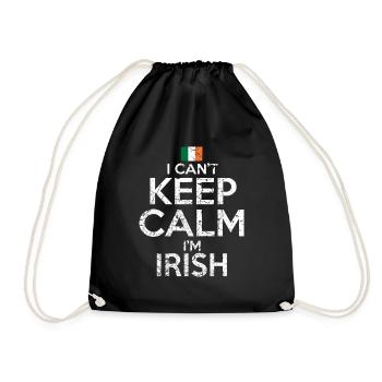 Irland Ire Lustig - Turnbeutel - Schwarz - Vorne
