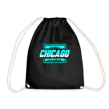 Chicago - Turnbeutel - Schwarz - Vorne