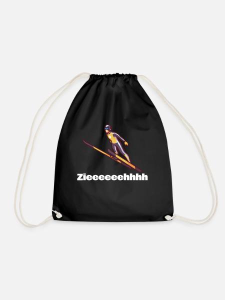 Skispringer SKISPRINGEN GESCHENK - Turnbeutel - Schwarz