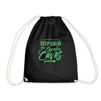 Cave Cave Explorer Caving Team - Drawstring Bag - black - Front