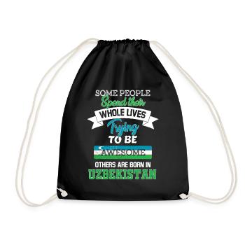 Né en Ouzbékistan - Sac de sport léger - noir - Devant