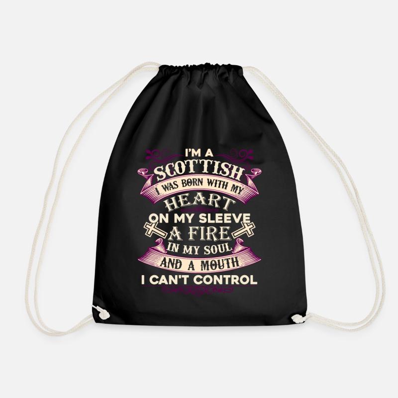 Scottish I'm A Scottish - Drawstring Bag - black