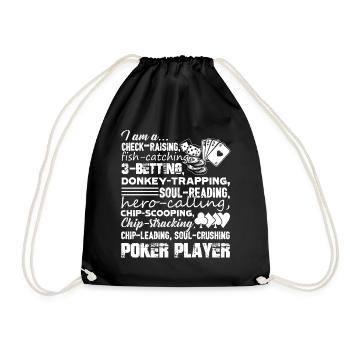 Poker Je suis un joueur de poker - Sac de sport léger - noir - Devant