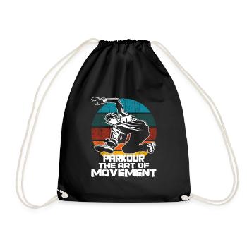 Parkour Freerunning Backflip Funsport Fun Gift - Sac de sport léger - noir - Devant