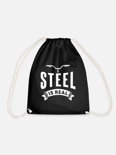 Steel Is Real No. 10 - Drawstring Bag - black