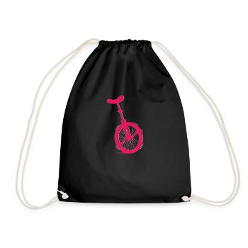 unicycle - Drawstring Bag - black - Front
