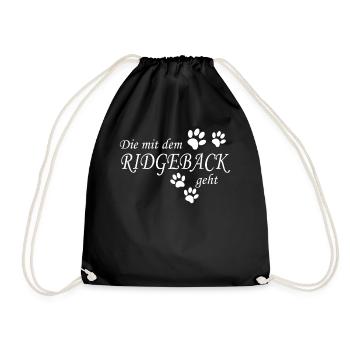 Rhodesian Ridgeback - Turnbeutel - Schwarz - Vorne