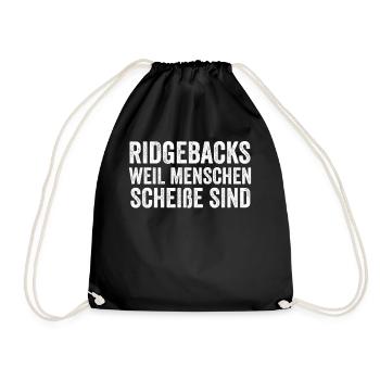 Rhodesian Ridgeback - Turnbeutel - Schwarz - Vorne