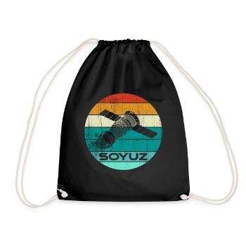 Vaisseau spatial Soyouz Union soviétique - Sac de sport léger - noir - Devant