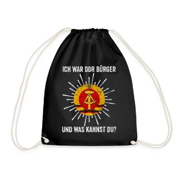 DDR Ostalgie Kommunist - Turnbeutel - Schwarz - Vorne