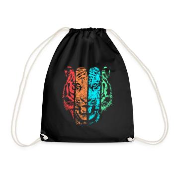 tigre - Sac de sport léger - noir - Devant