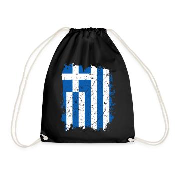 Drapeau de la Grèce - Sac de sport léger - noir - Devant