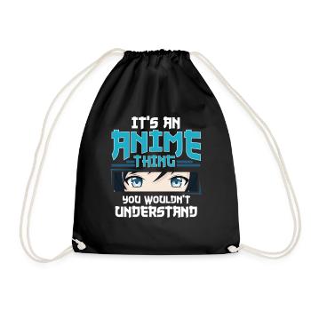 Anime - Drawstring Bag - black - Front