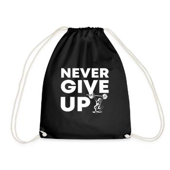 Never Give Up No. 7 - Sac de sport léger - noir - Devant