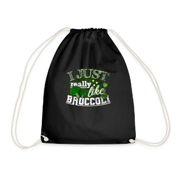 Broccoli vegetables - Drawstring Bag - black - Front
