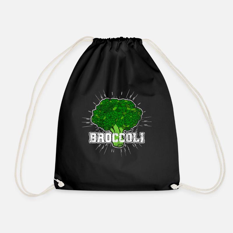 Broccoli Brokkoli Gemüse - Turnbeutel - Schwarz