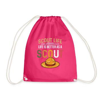 scout - Drawstring Bag - fuchsia - Front