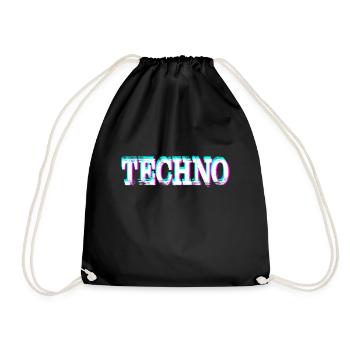 Chemise Techno Raver Goa Trance Festival Rave Disco - Sac de sport léger - noir - Devant
