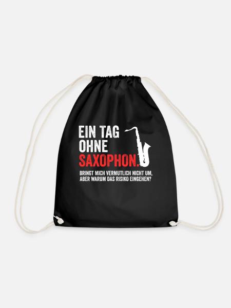 Saxophon - Turnbeutel - Schwarz