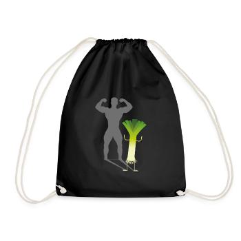 La conception de la pompe de fitness Leek comme motivation sportive - Sac de sport léger - noir - Devant