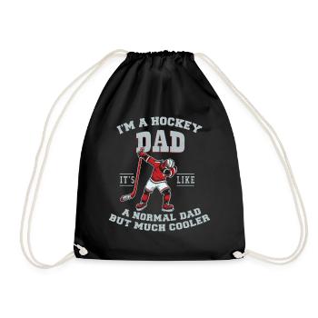 Dabbing Retro Eishockey Papa Ice Hockey Dad - Turnbeutel - Schwarz - Vorne