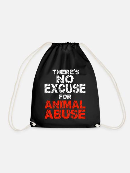 Animal experiments Animal cruelty Abolish experimental laboratory - Drawstring Bag - black