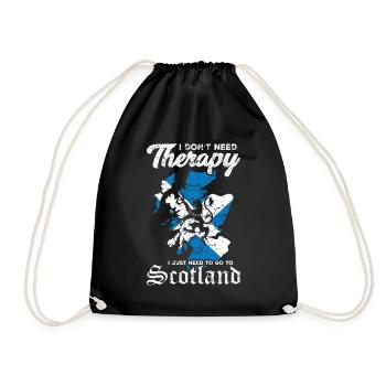 Scotland Lion Coat of Arms Retro Scottish Pride - Drawstring Bag - black - Front
