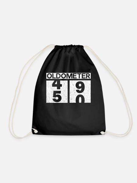Oldometer 49 50 - Drawstring Bag - black