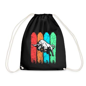 bull - Drawstring Bag - black - Front