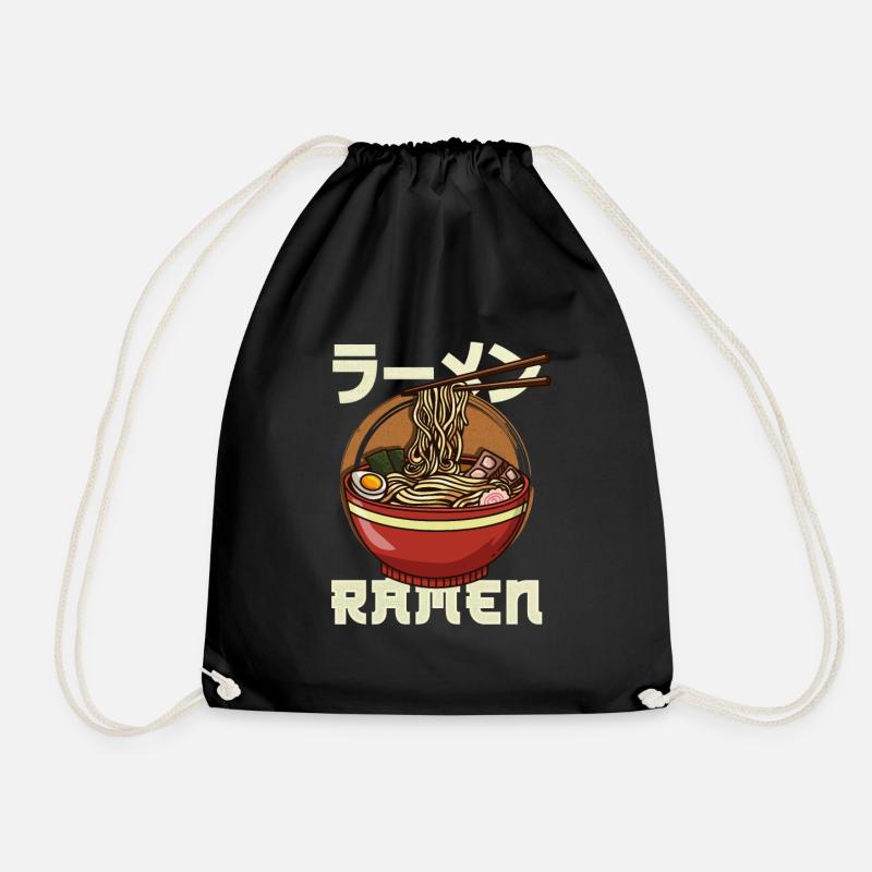 Ramen Anime Kawaii - Turnbeutel - Schwarz