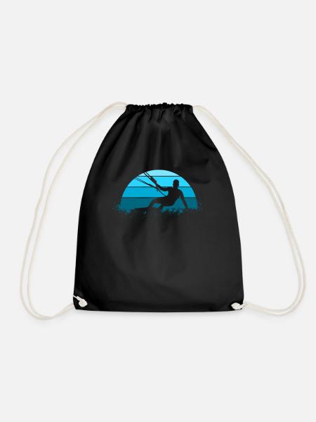 Kiteboard Kitesurfen - Turnbeutel - Schwarz