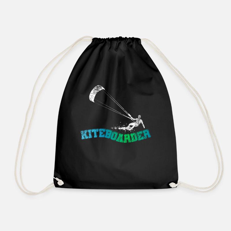 Kiteboard Board Kitesurfen - Turnbeutel - Schwarz