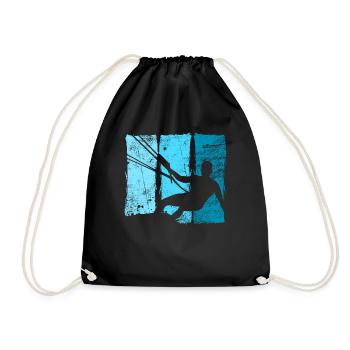 Kiteboard - Turnbeutel - Schwarz - Vorne