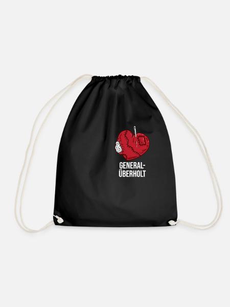 Herzoperation Herzinfakt Genesungsgeschenk - Turnbeutel - Schwarz