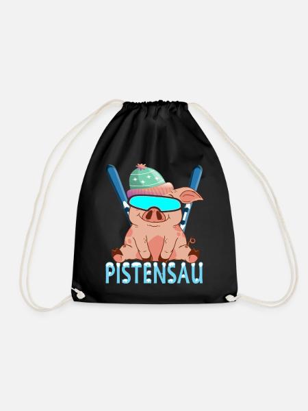 pistensau - Drawstring Bag - black