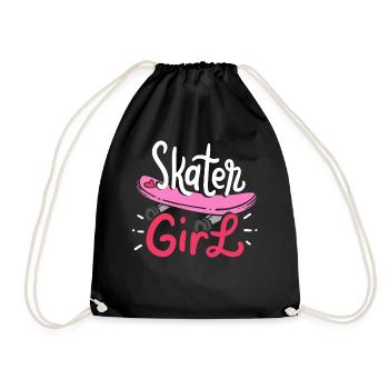 Skateboarding skaters - Drawstring Bag - black - Front