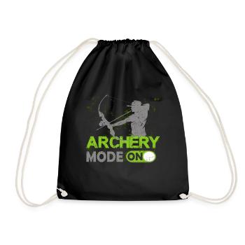 Cadeau de tir à l'arc de mode - Sac de sport léger - noir - Devant