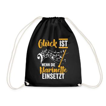 Klarinette Komponist - Turnbeutel - Schwarz - Vorne